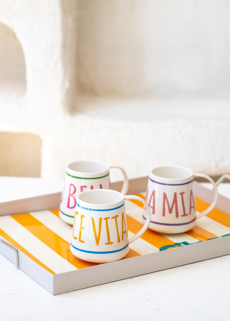 Ciao Bella Porcelain Mug KPA0274 340 cc - Exporgin - Global Shopping Site