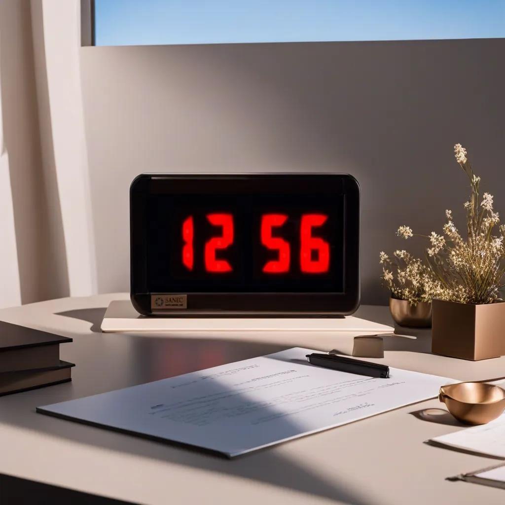 Double Sided Digital LED Wall and Table Clock - Red (Case Dimensions: 7x17 cm)