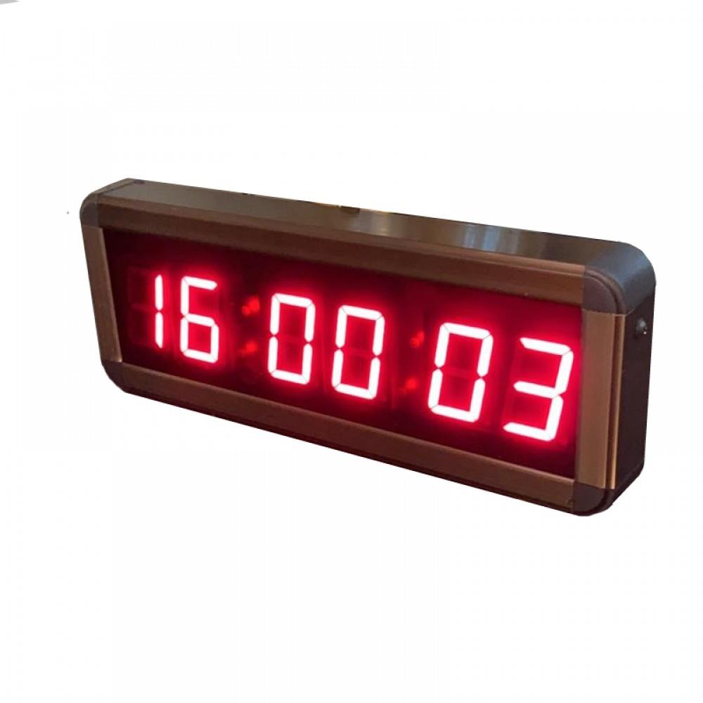 Double Sided Seconds Digital LED Wall and Table Clock - Red (Case Dimensions: 7x26 cm)