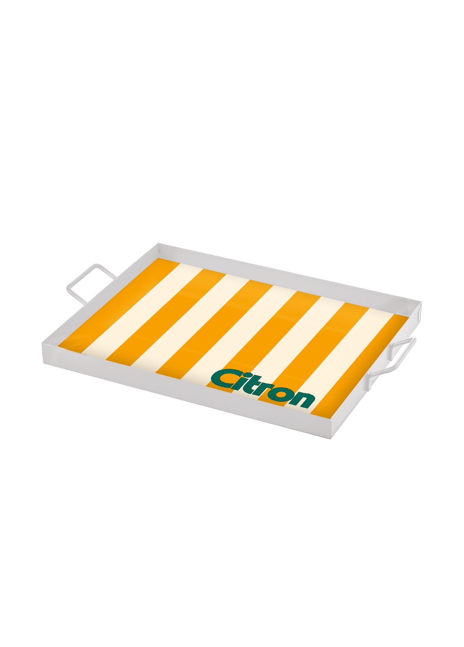 Citron Decorative Metal Tray 40x30 cm