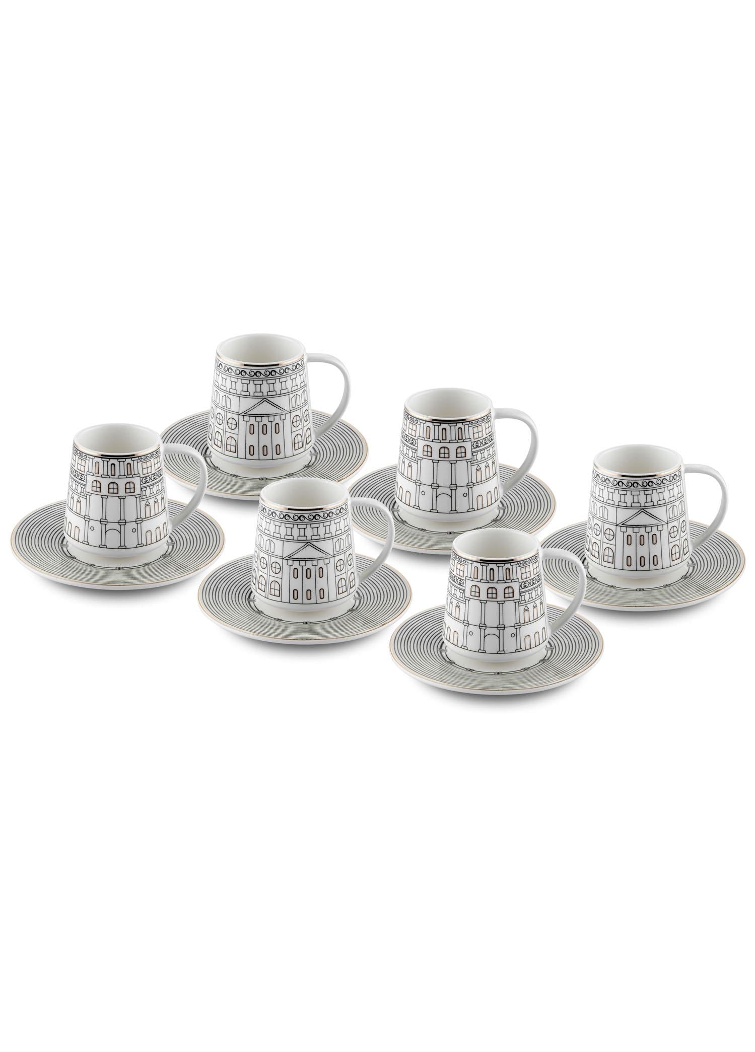 Citta Turkish Coffee Cup Set for 6 People