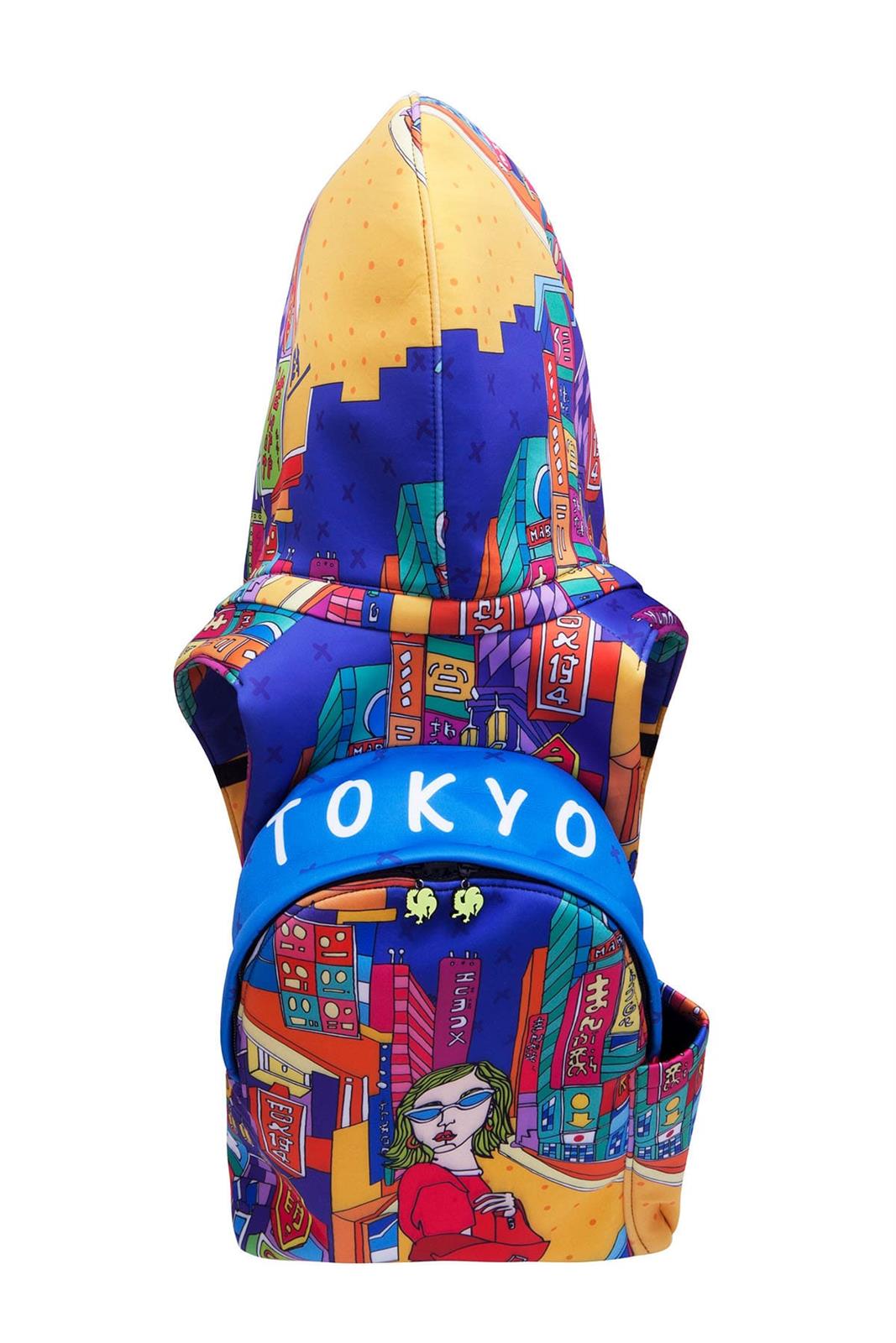 Ikigai City Series Tokyo großer Rucksack mit abnehmbarer Kapuze