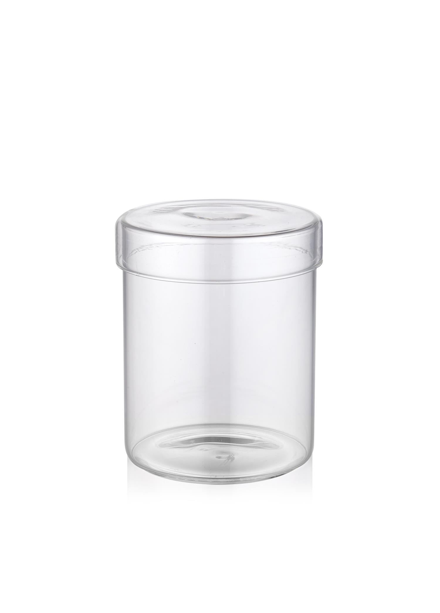 Clear Glass Jar Round 13x11 cm