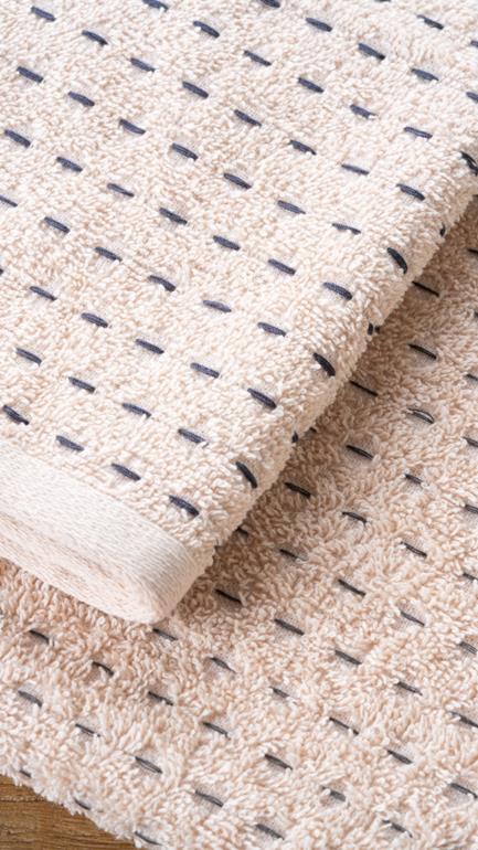 Cappotto 100% asciugamano a mano / viso in cotone naturale 50x90 cm beige