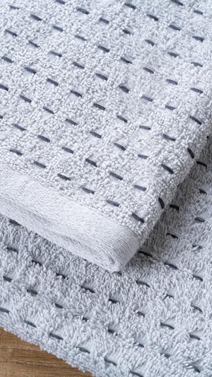 Cappotto da bagno per ospiti in cotone naturale al 100% / asciugamano da cucina - 30x50 cm grigio