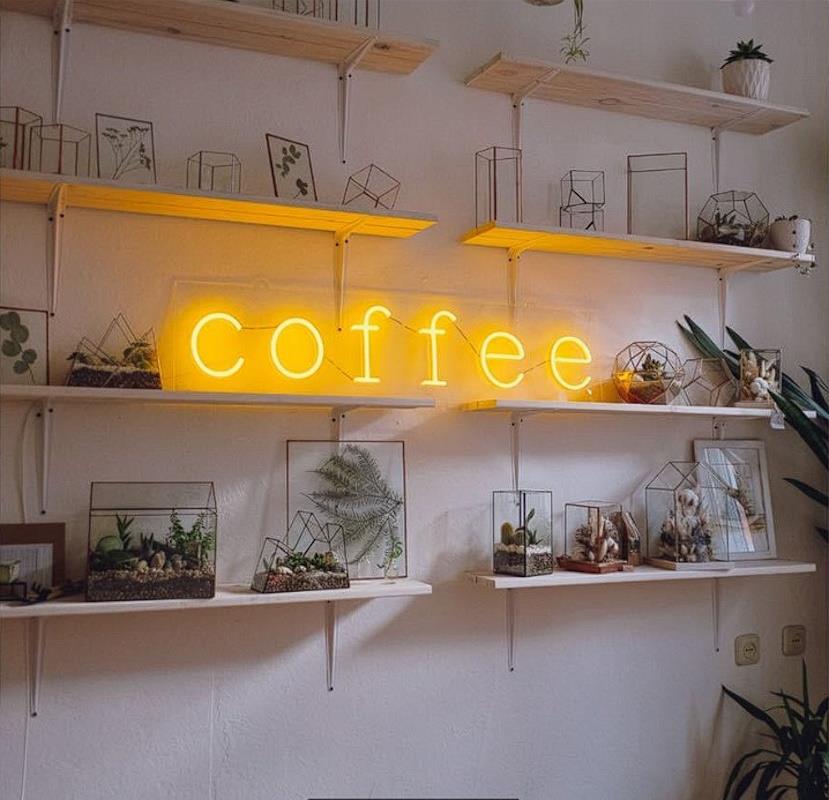 Coffee Neon Light Transparent Plexiglass