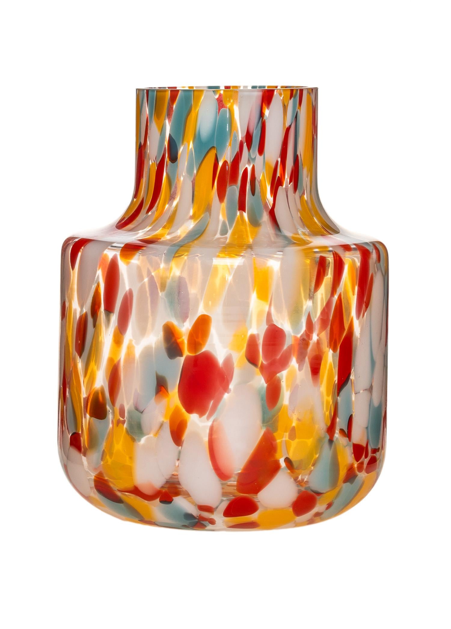 Colored Glass Vase 18x24 cm