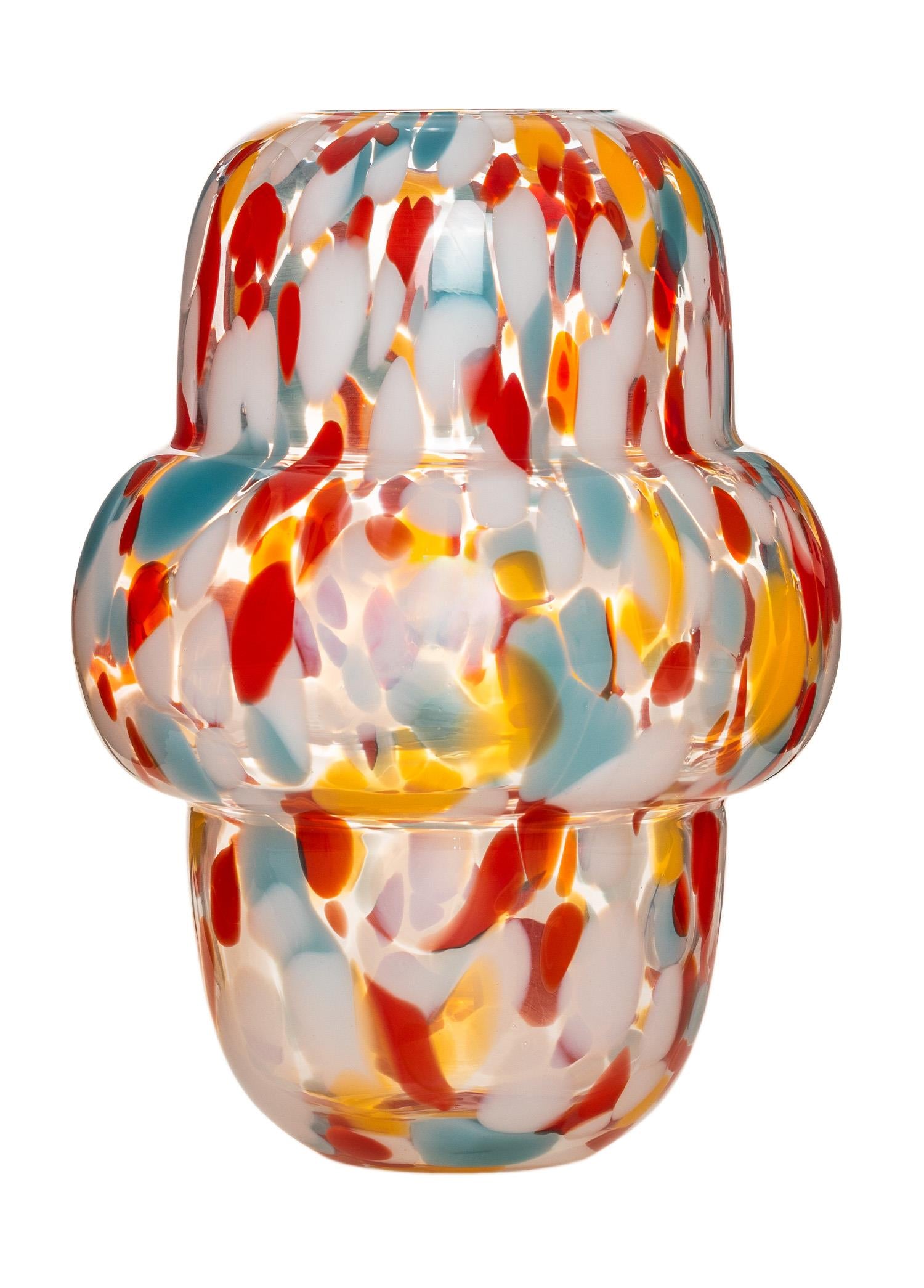 Colored Glass Vase 19x27 cm