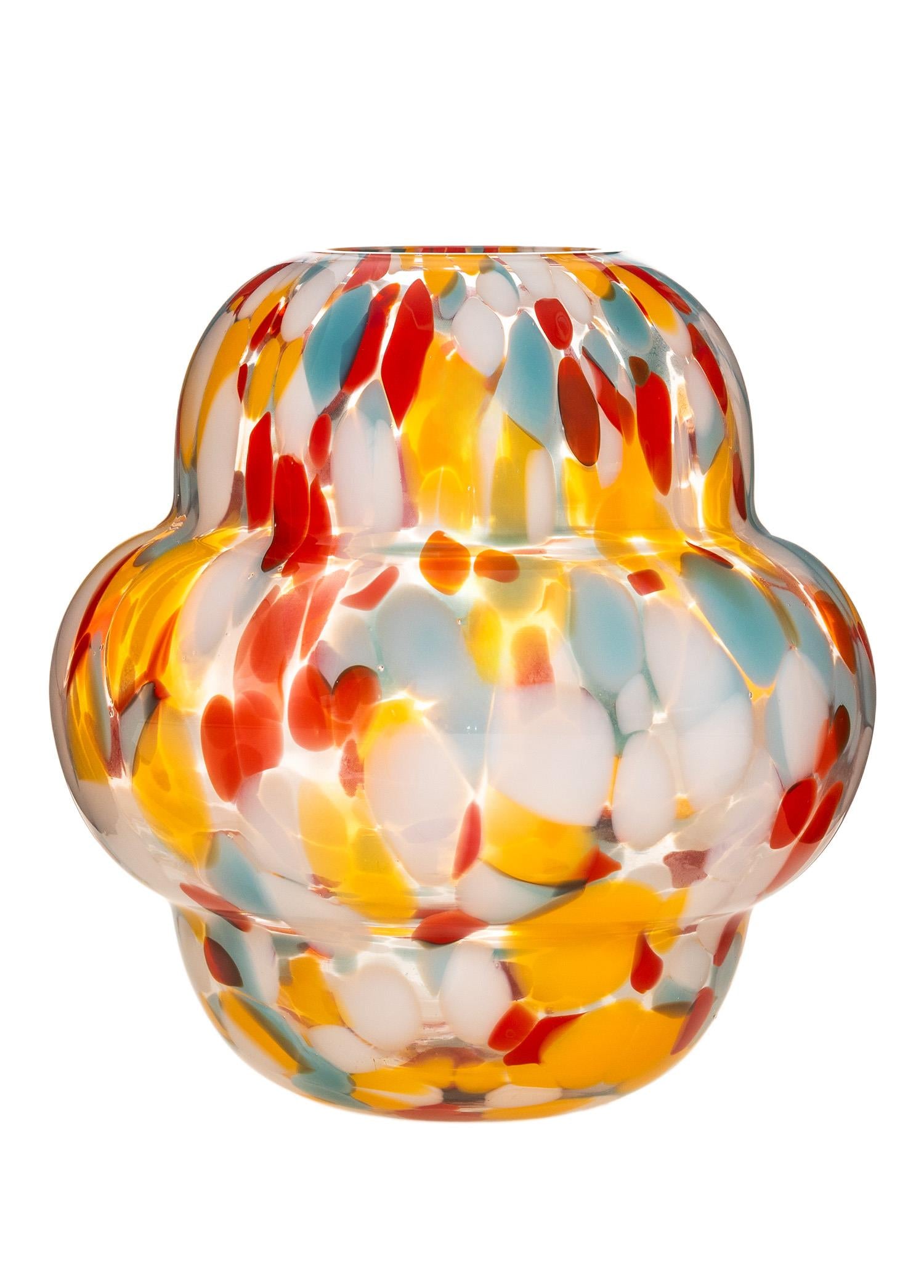 Colored Glass Vase 20x22 cm