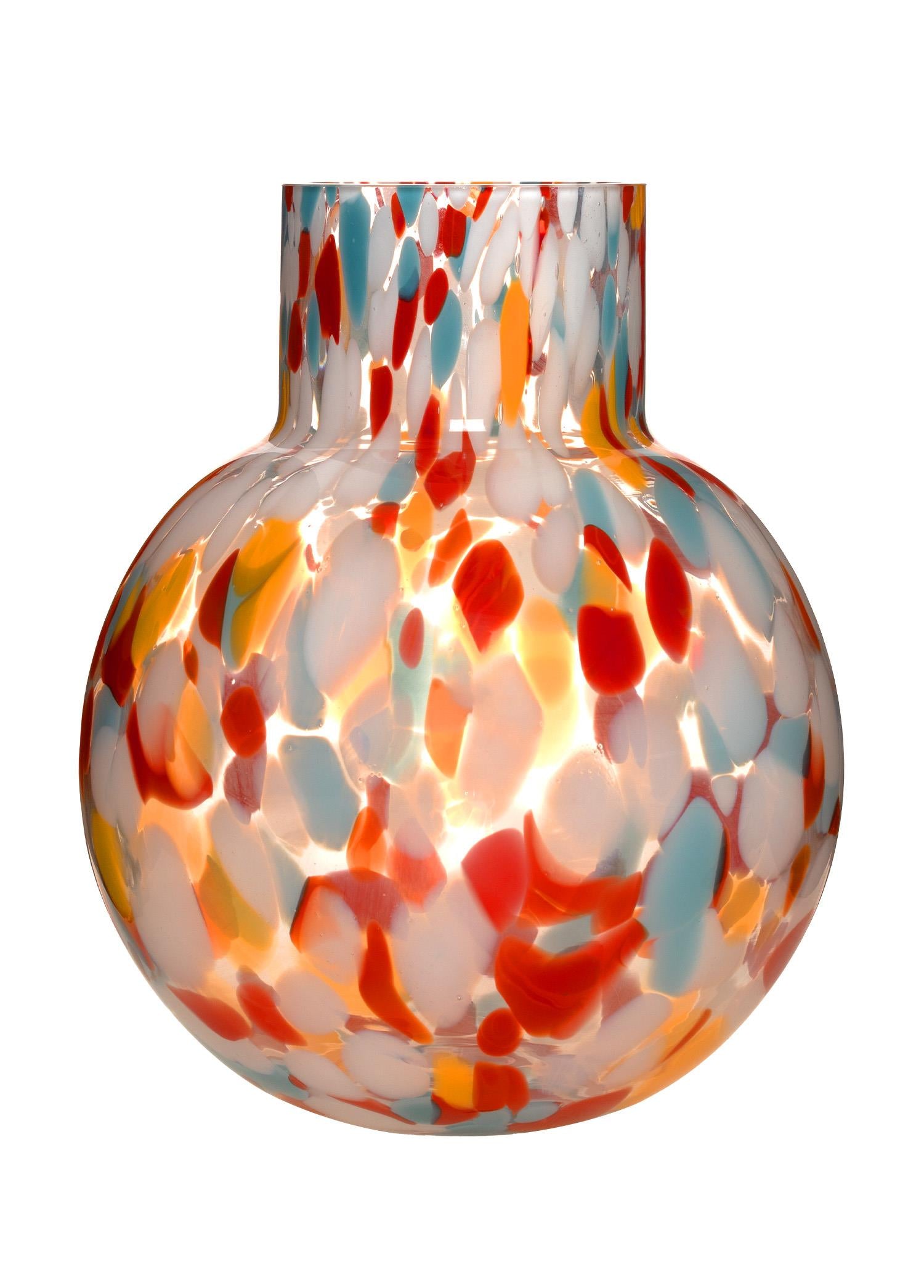 Colored Glass Vase 21x26 cm