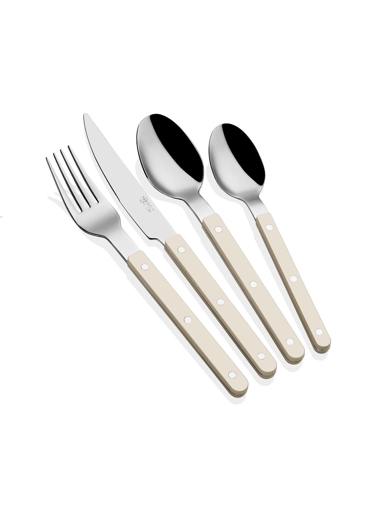 Comida Cutlery Set Beige 24 Pieces