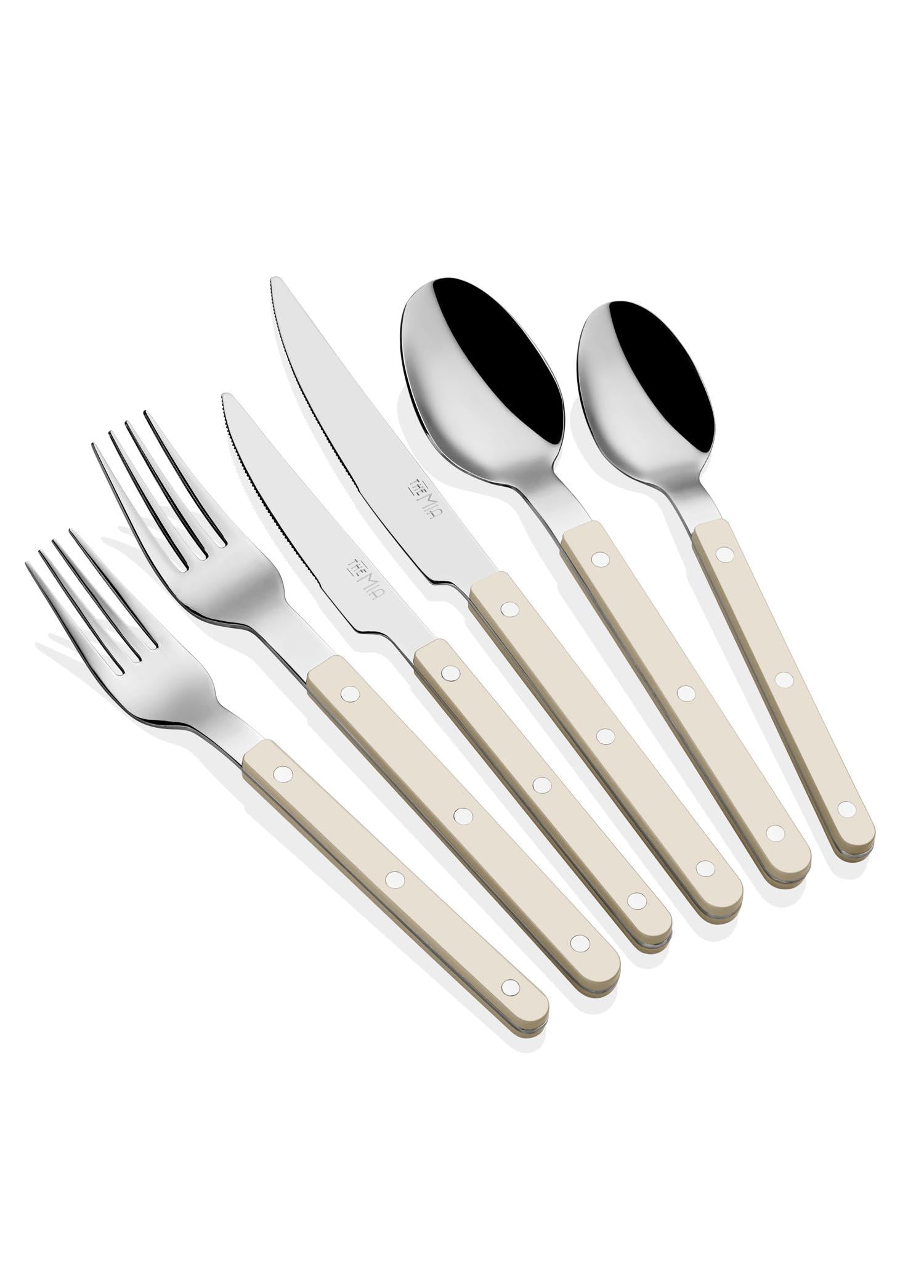 Comida Cutlery Set Beige 36 Pieces