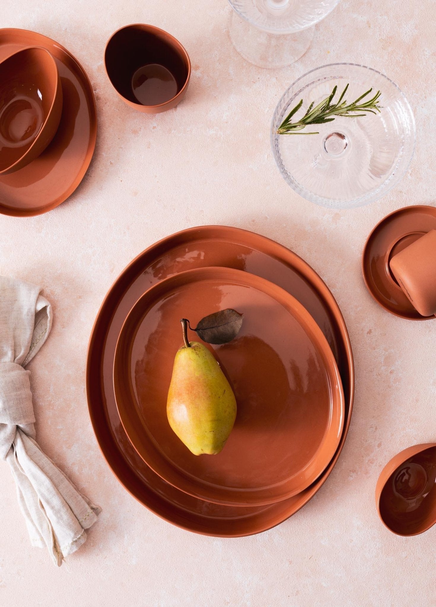 Cotta Limoges Serving Plate Terracotta 27 cm - Exporgin - Global Shopping Site