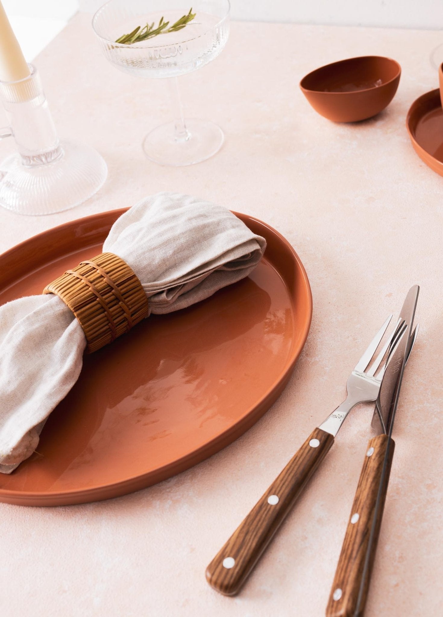 Cotta Limoges Serving Plate Terracotta 27 cm - Exporgin - Global Shopping Site