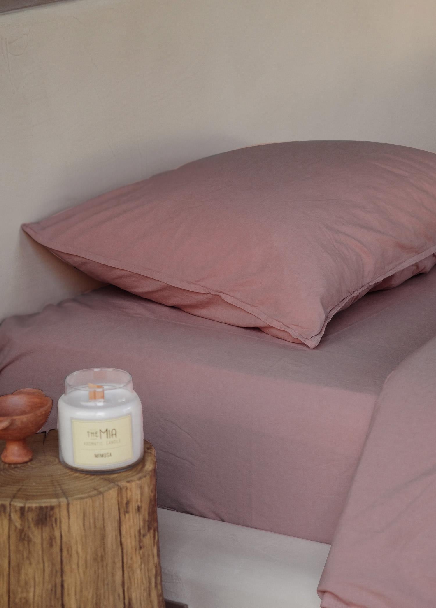 Cotta Old Rose Double Bed Sheet 260x240 Cm