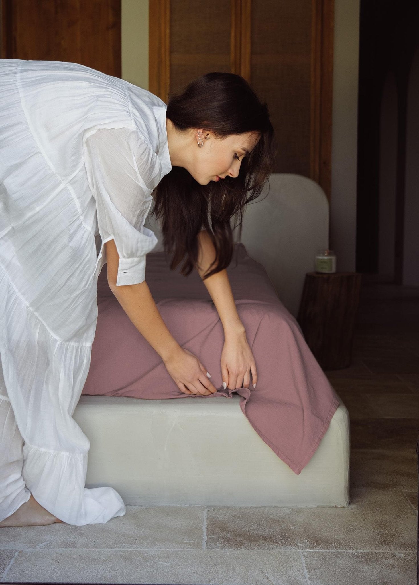 Cotta Old Rose Double Bed Sheet 260x240 Cm - Exporgin - Global Shopping Site