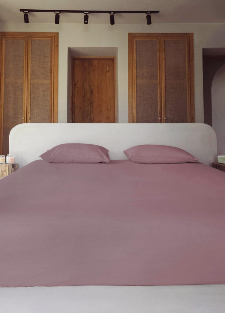 Cotta Old Rose Double Bed Sheet 260x240 Cm - Exporgin - Global Shopping Site