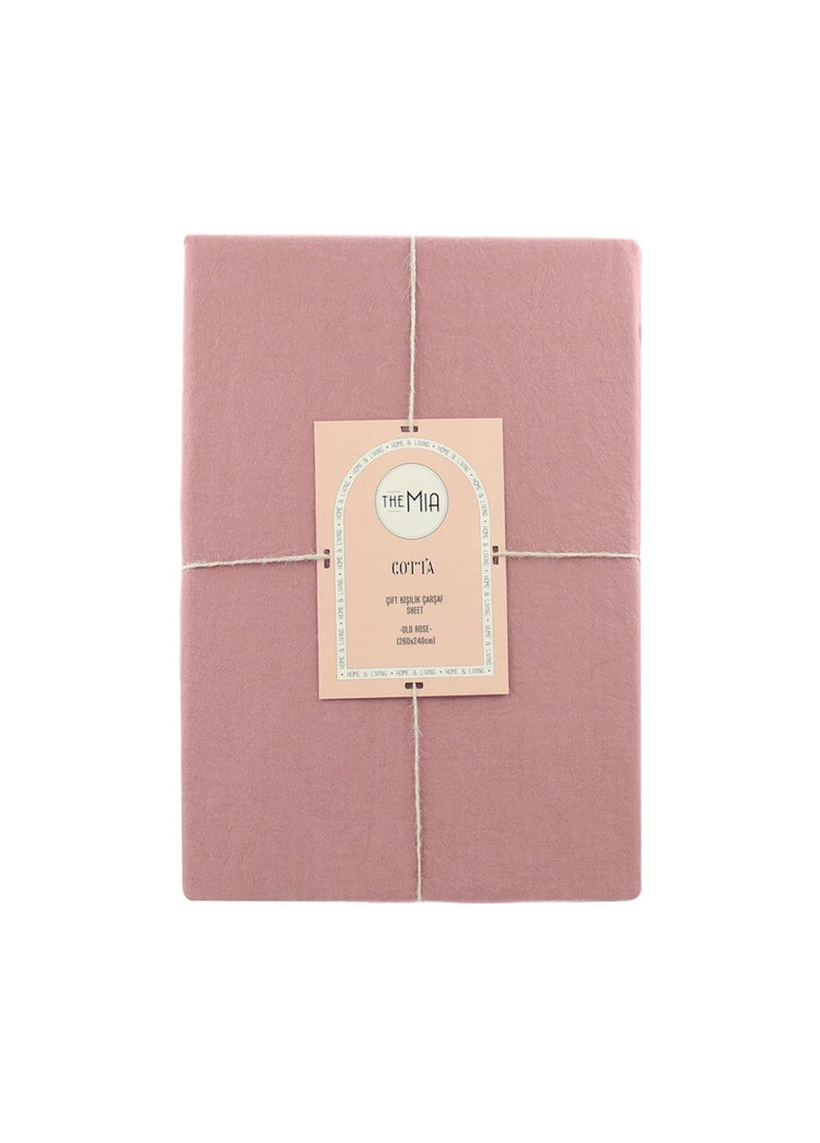 Cotta Old Rose Double Bed Sheet 260x240 Cm - Exporgin - Global Shopping Site