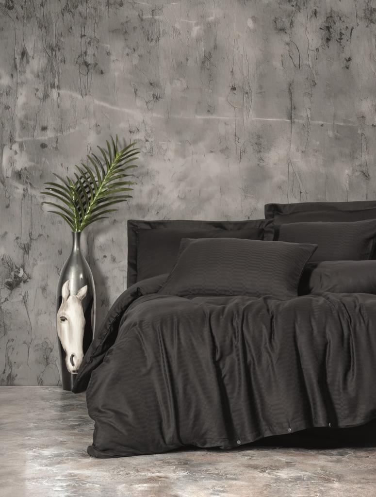 Coton Box Smart Bamboo Satin Double Duvet Hebet (noir)