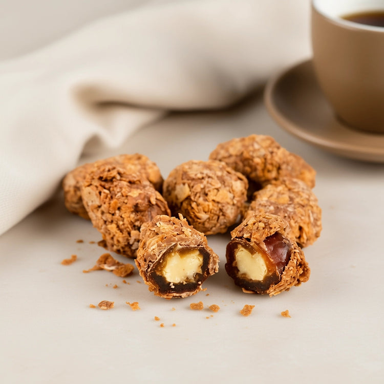 Crispy Chocolate Covered Dates with Almonds 500g (17.64 oz) - Exporgin | Türkiye Comes to You
