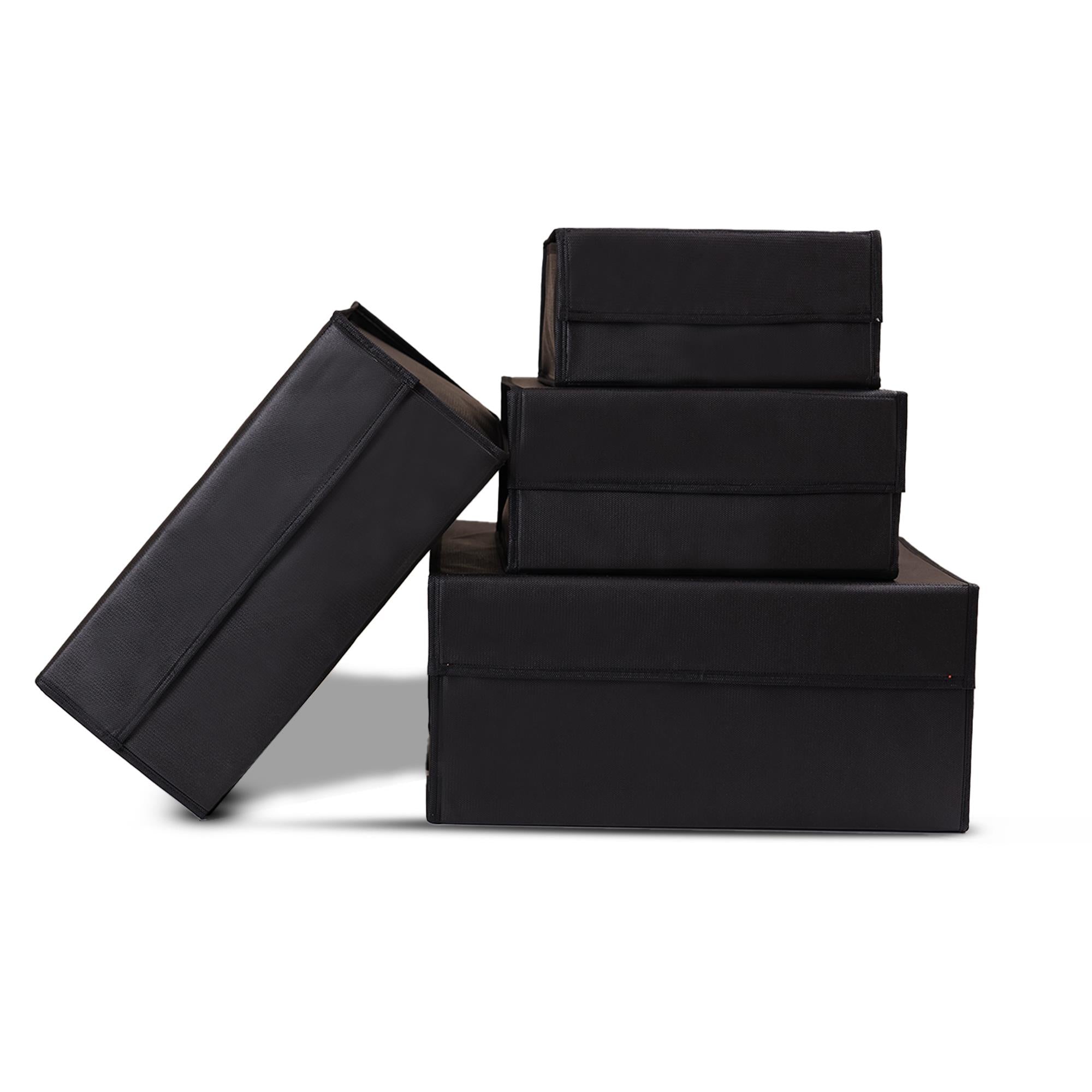 Cuty Home EV textile schwarze Mehrzweck -Box Sackpack - Set von 4