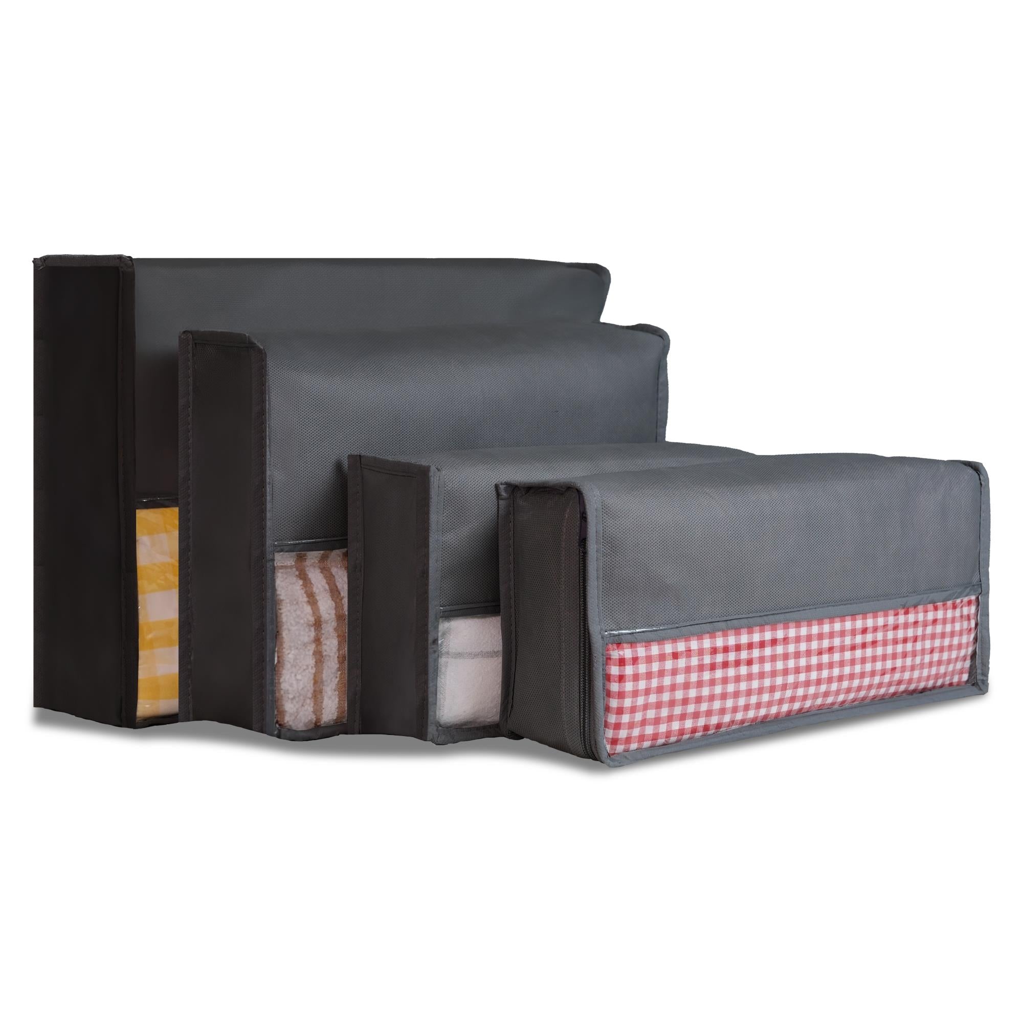 Cuty Home EV Textile schwarze Koffer-Organisator-Set von 4