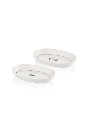 Daily Tunes Oval Serving Set of 2 26cm - Exporgin | Türkiye Comes to You