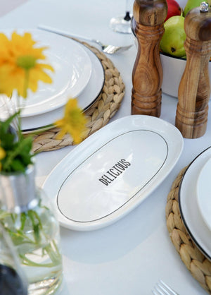 Daily Tunes Oval Serving Set of 2 26cm - Exporgin | Türkiye Comes to You