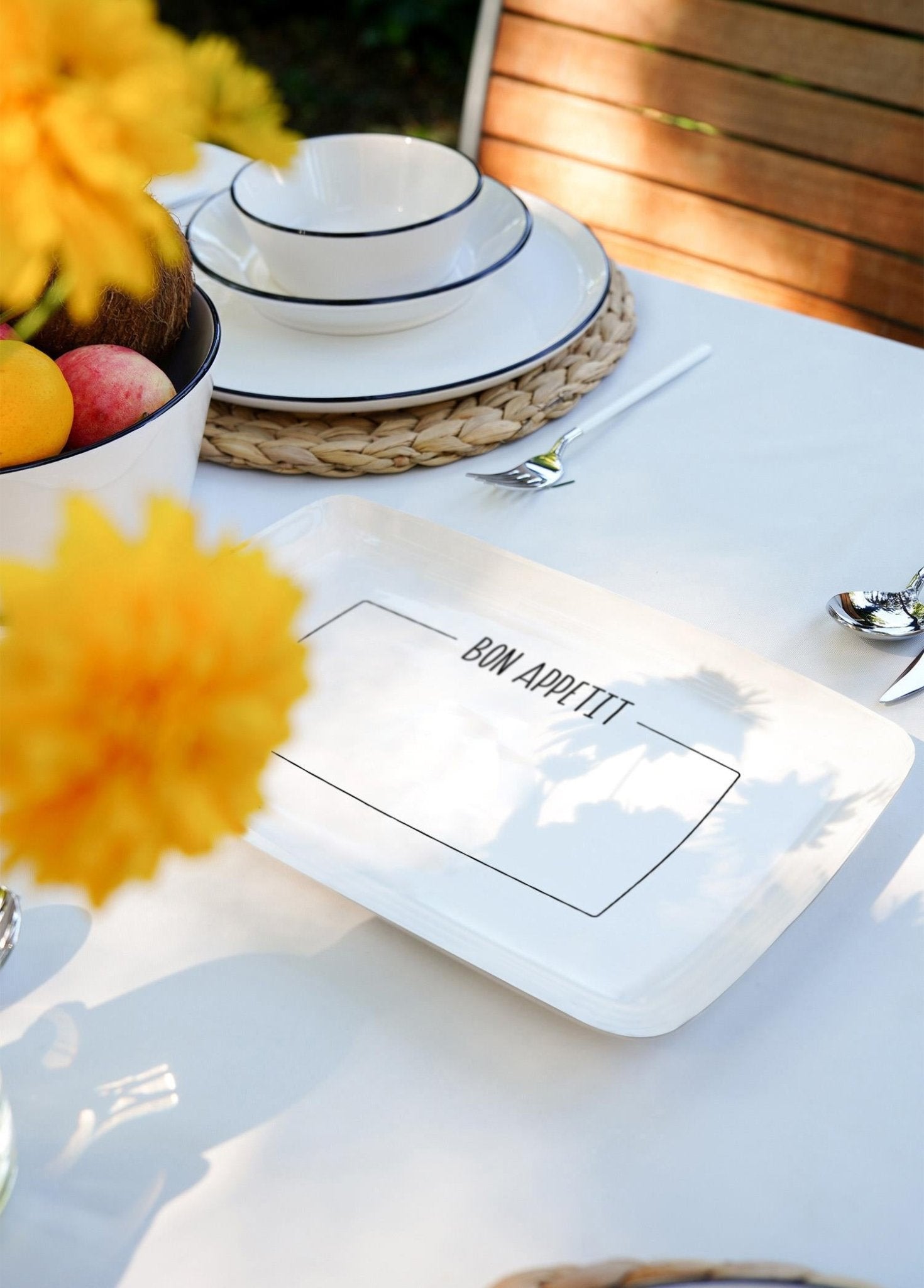 Daily Tunes Rectangular Service - 34x25cm DLY007 - Exporgin | Türkiye Comes to You