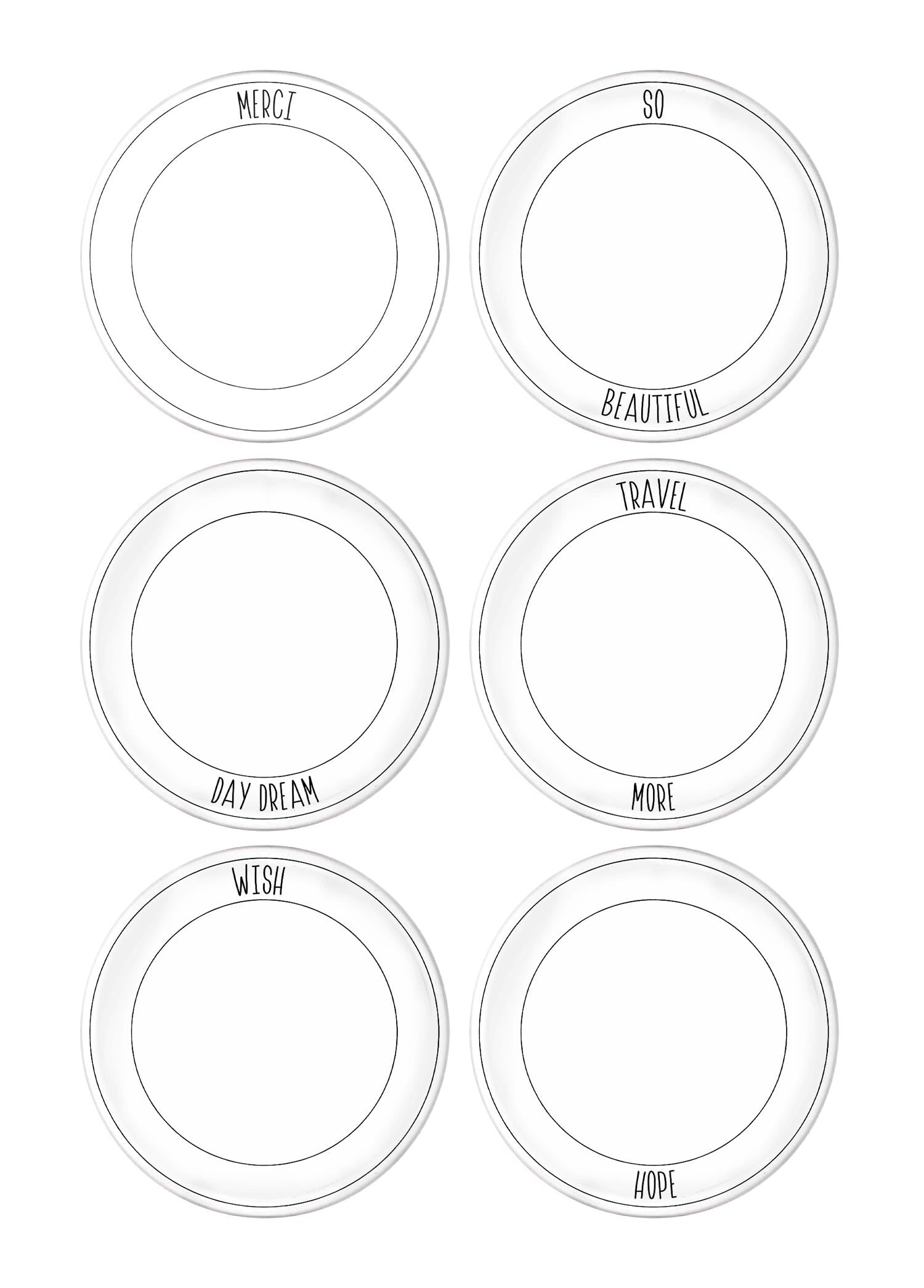 Daily Tunes Serving Plate Set of 6 - 26 cm