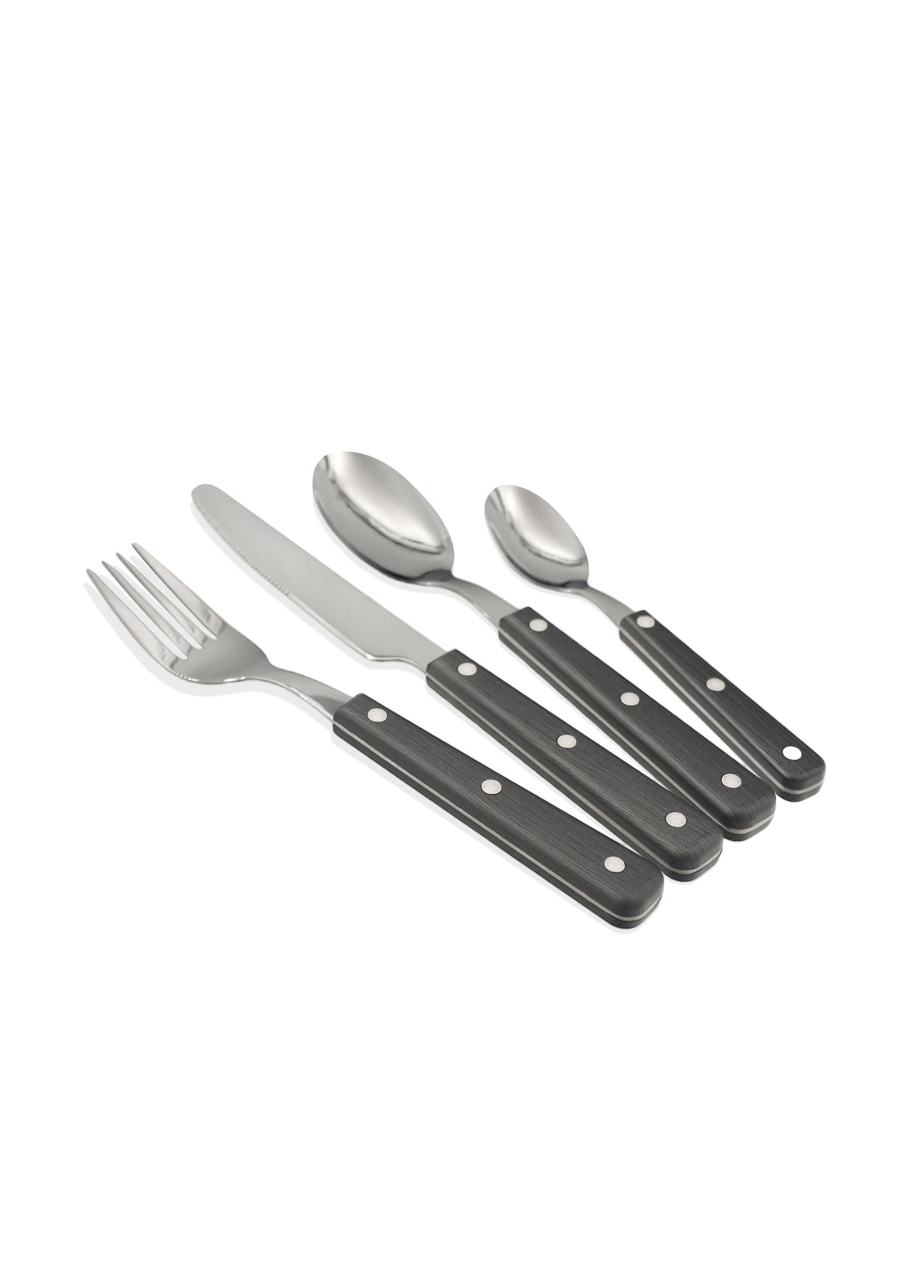 Dark Cutlery Set 24 Pieces