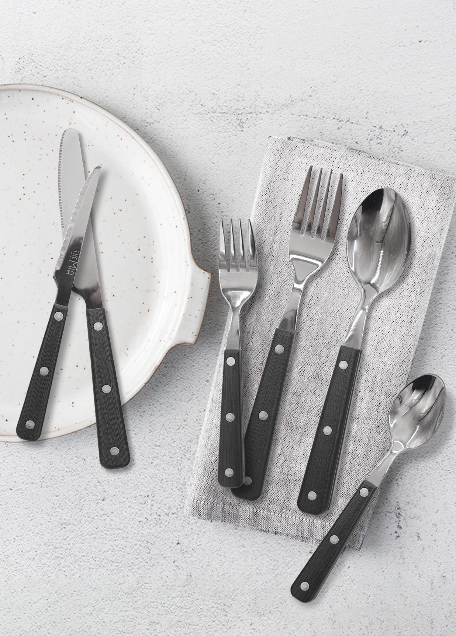 Dark Cutlery Set 36 Pieces