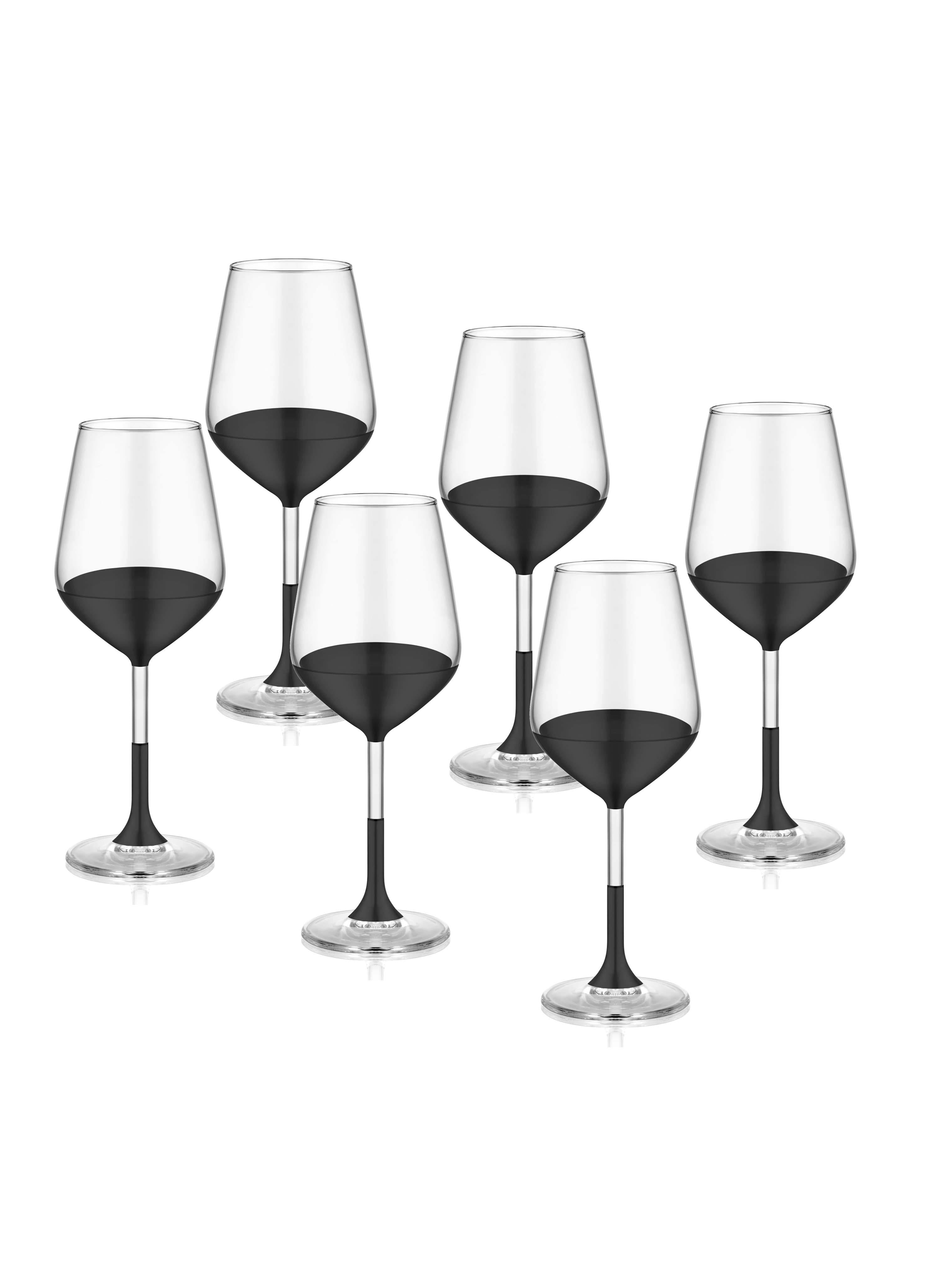 Dark Wine Glasses Set of 6