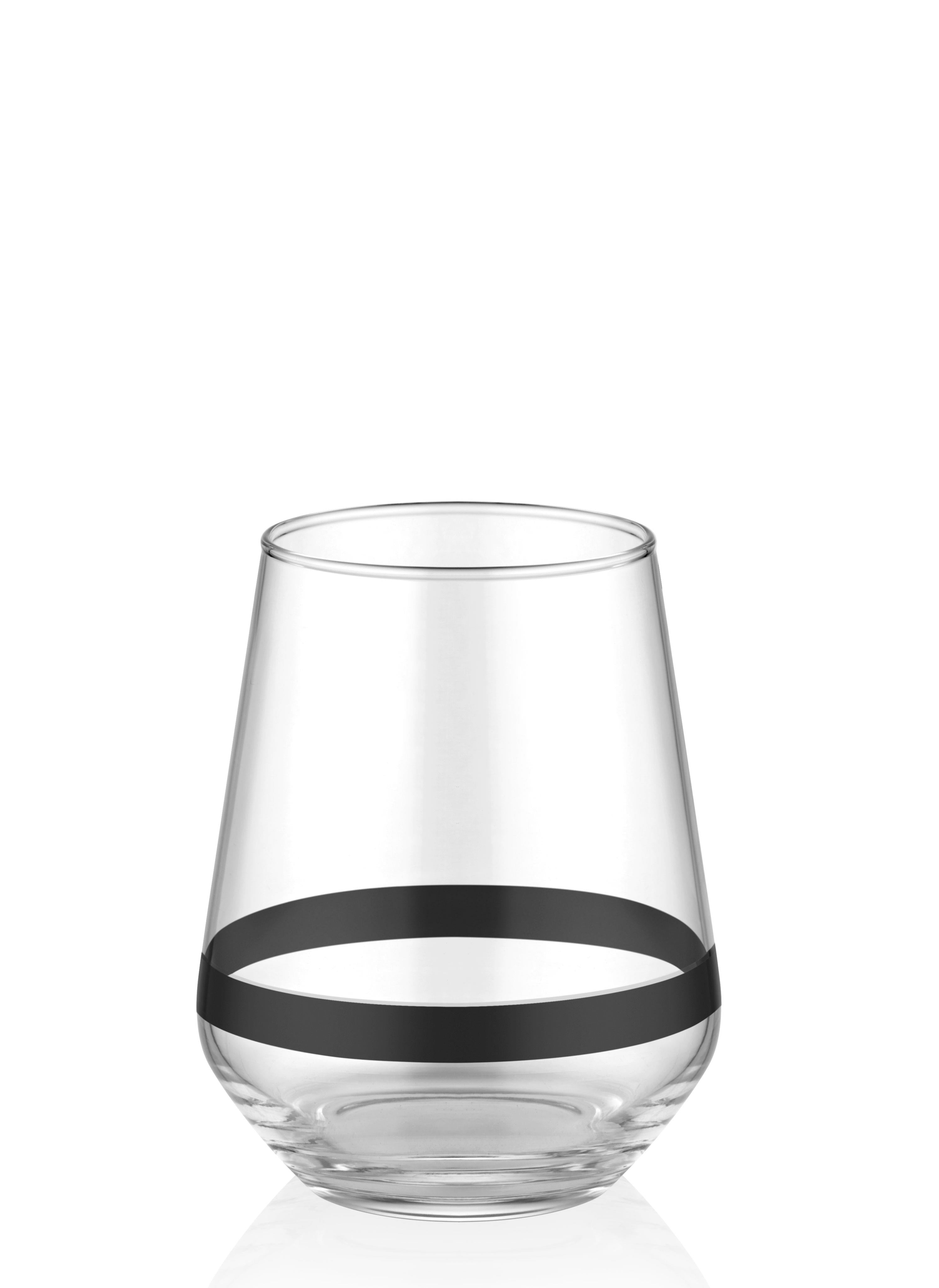 Dark Water Glass Short Set of 6