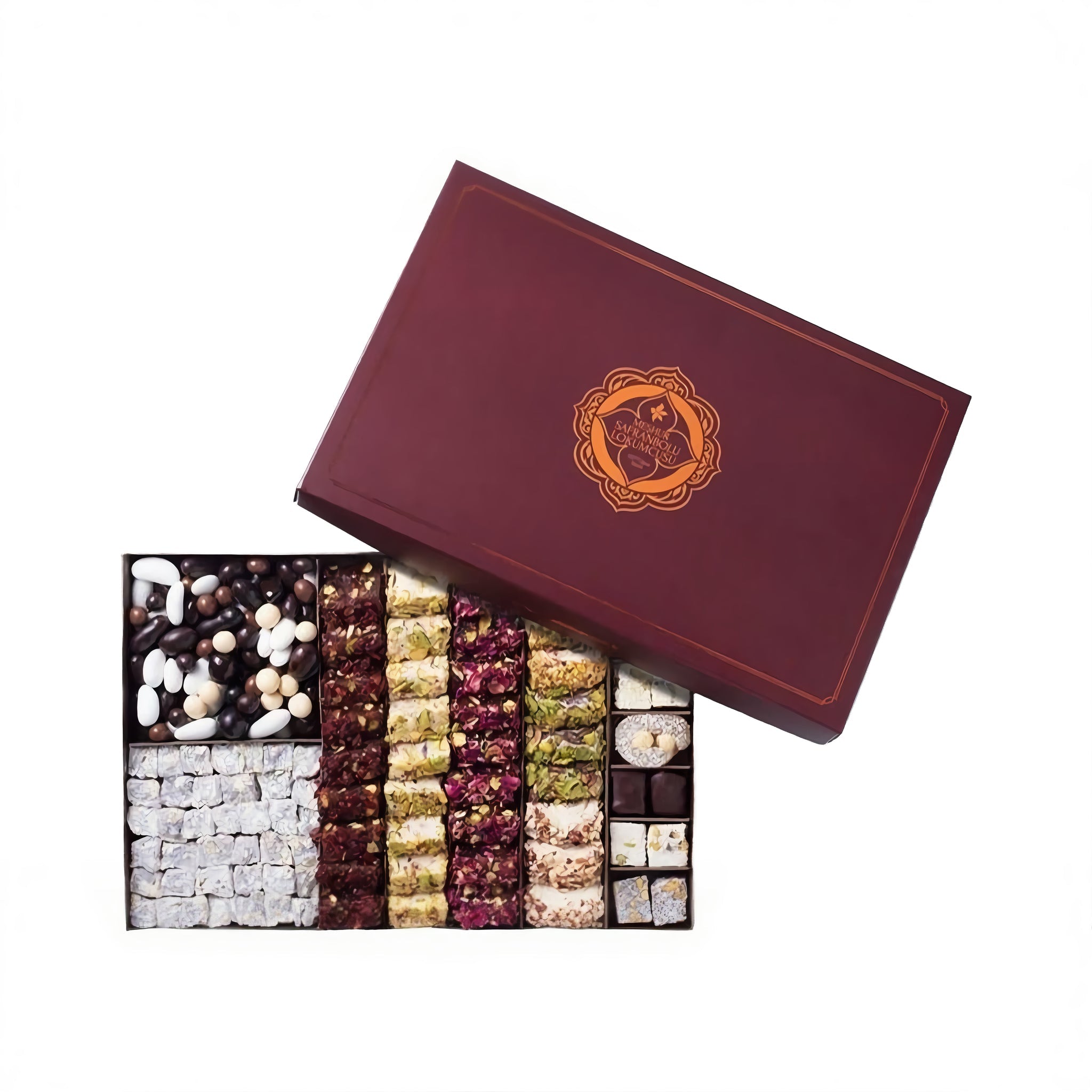 Deluxe Assorted Turkish Delight in Premium Gift Box – 1200g (42.32 oz) - Exporgin | Türkiye Comes to You