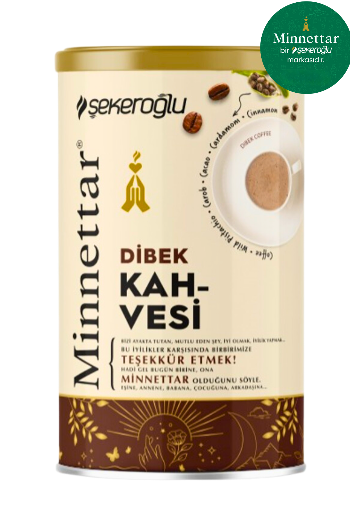 Minnettar Dibek -Kaffee 200 Gr spezielle Zylinderbox