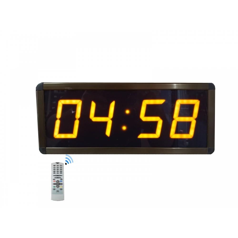 Digital Wall Clock and Degree (Case Dimension: 15x37 cm - Orange)