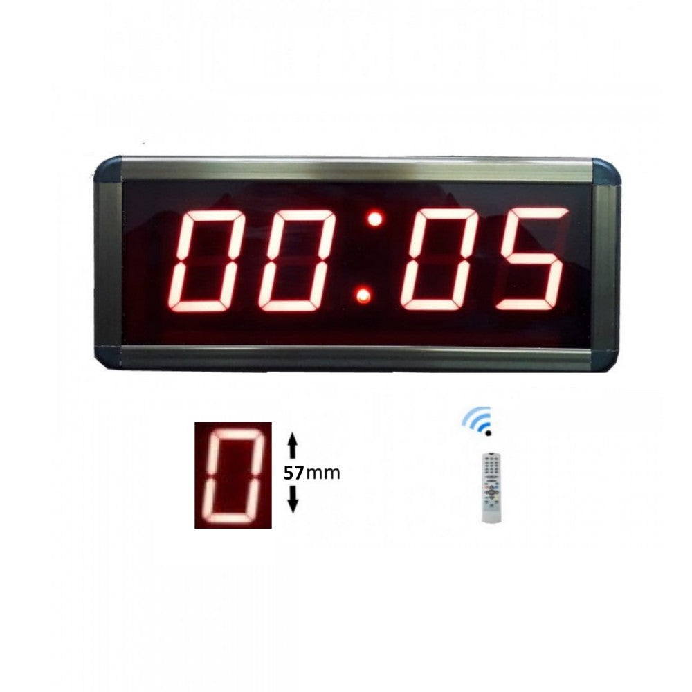 Digital Wall Clock (Case Dimension: 12x30 cm - Red)