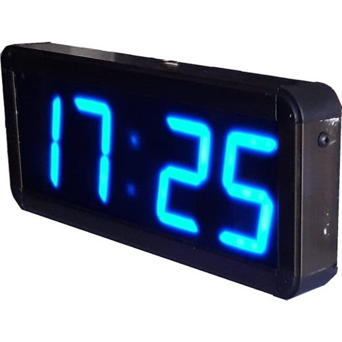 Digital Wall Clock (Case Dimensions: 12x30 cm - Blue)