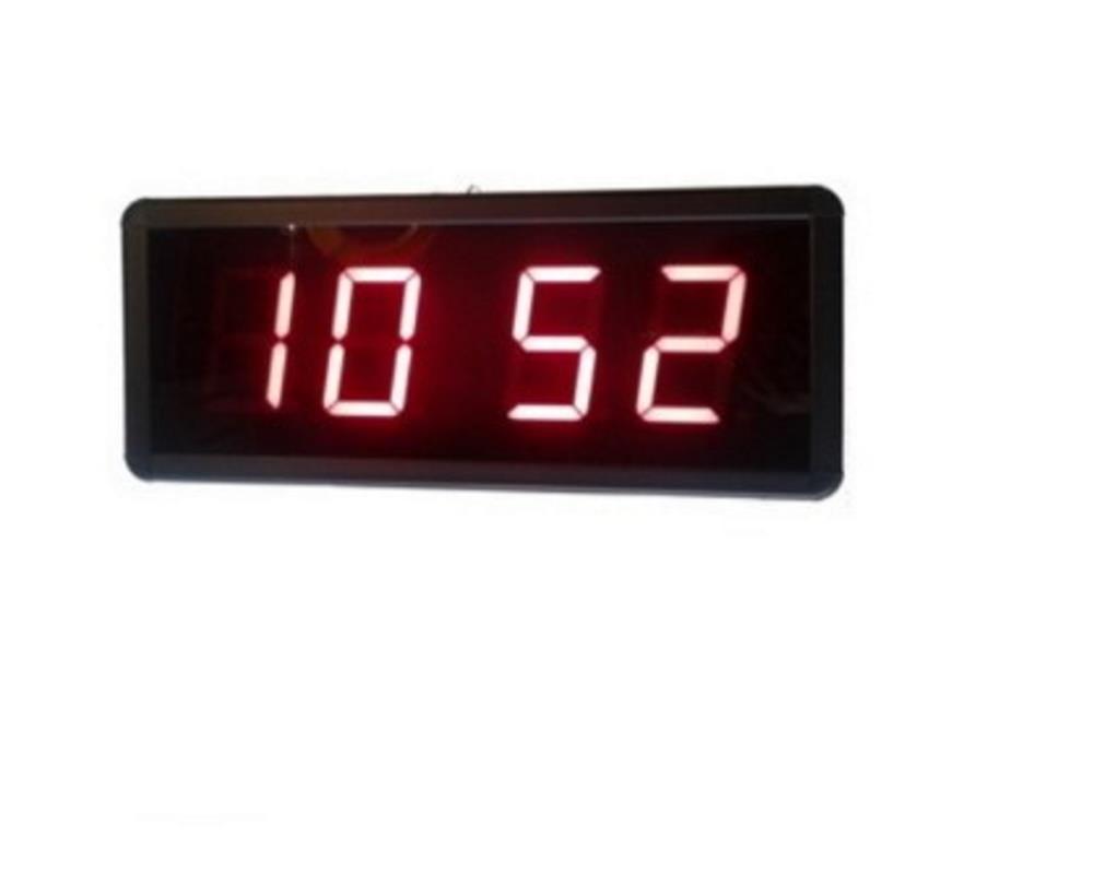 Digital Wall Clock (Case Dimensions: 15x37 cm - Red)