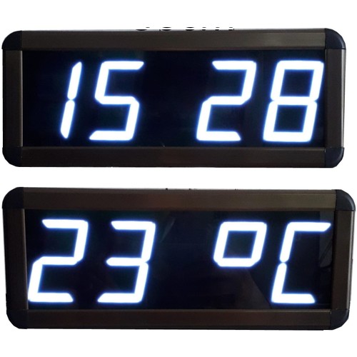 Reloj y grado digital (termómetro) (Dimensión de la caja: 16x40 cm - piscina, adecuada para entornos húmedos como el baño turco y la sauna)