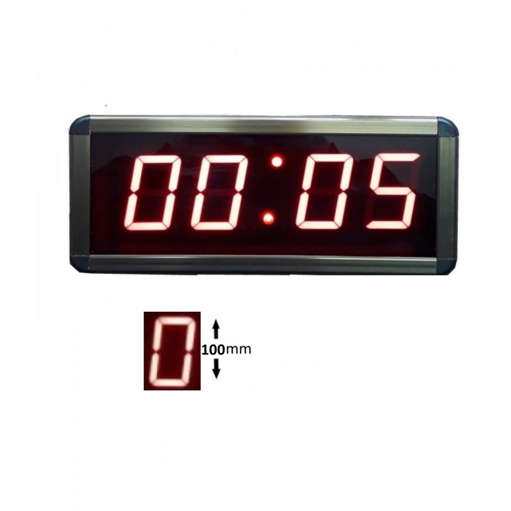 Reloj y grado digital de pared (termómetro) (Dimensión de la caja: 16x40 cm - rojo)