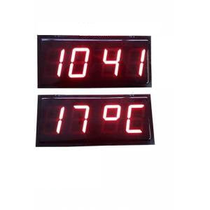 Digital Wall Clock and Degree (Thermometer ) (Case Dimension: 17x35 cm - Suitable for Humid Environments Such as Pool, Turkish Bath, Sauna)