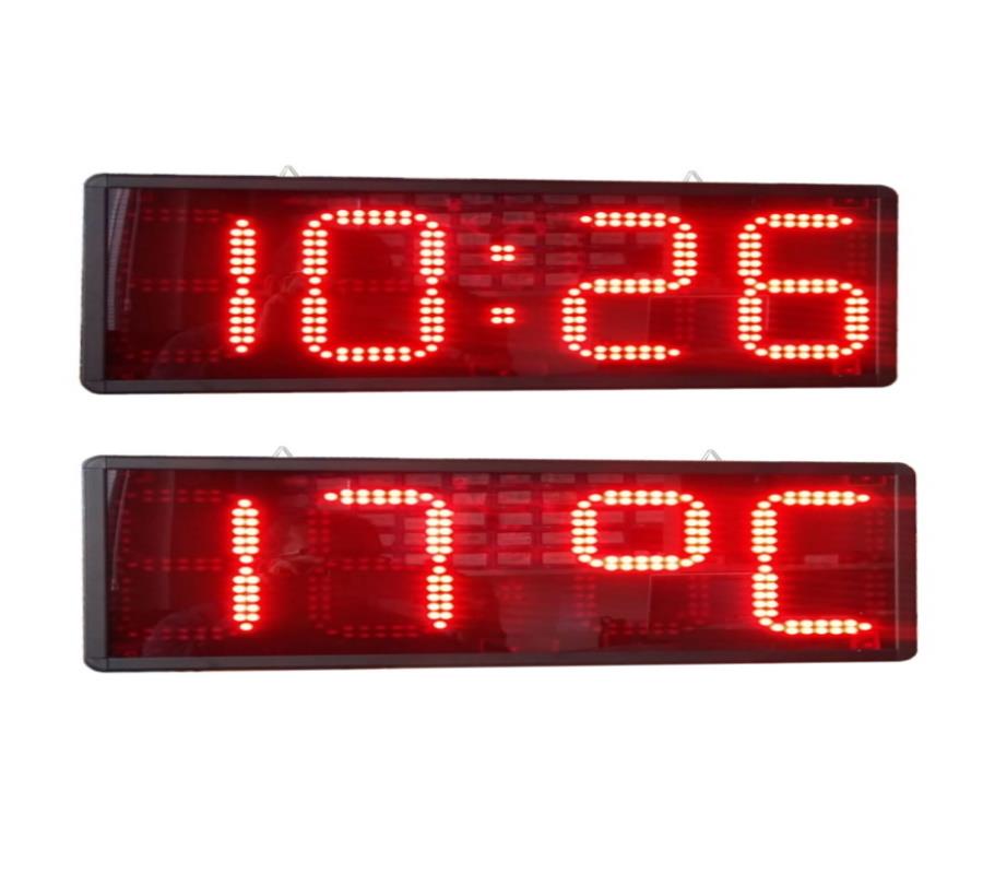 Digital Wall Clock and Degree (Thermometer) (Case Dimension: 25x57 cm)