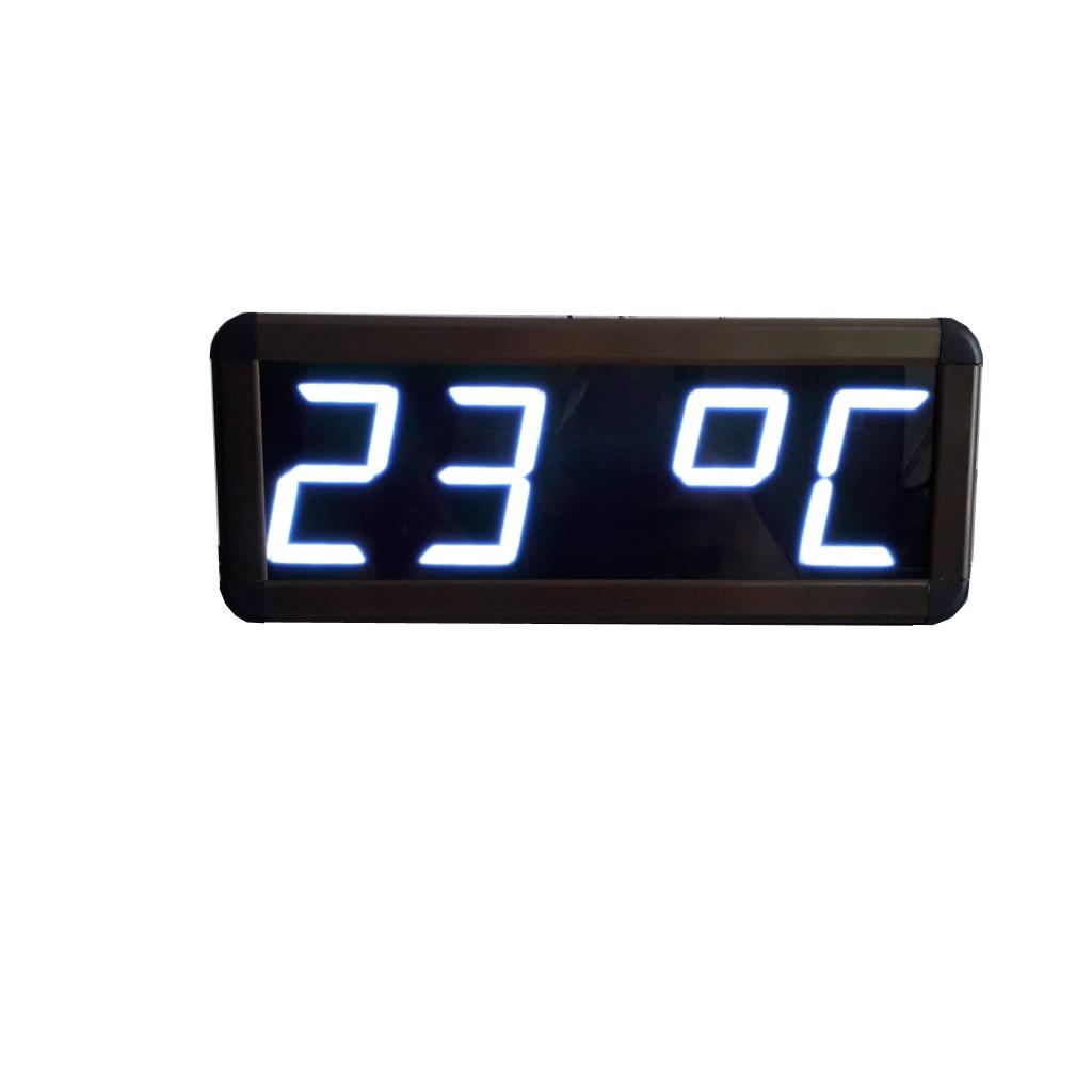 Digital Wall Clock and Degree (Thermometer) (Case Dimension: 12x30 cm - White)