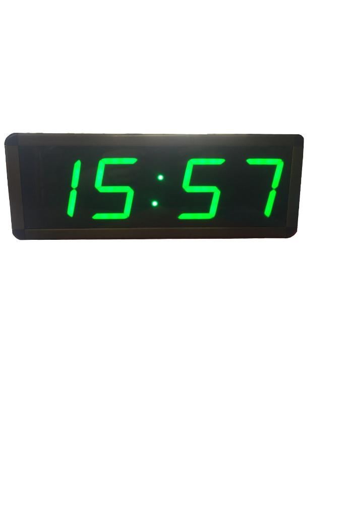 Reloj y grado digital de pared (termómetro) (Dimensión de la caja: 16x40 cm - verde)