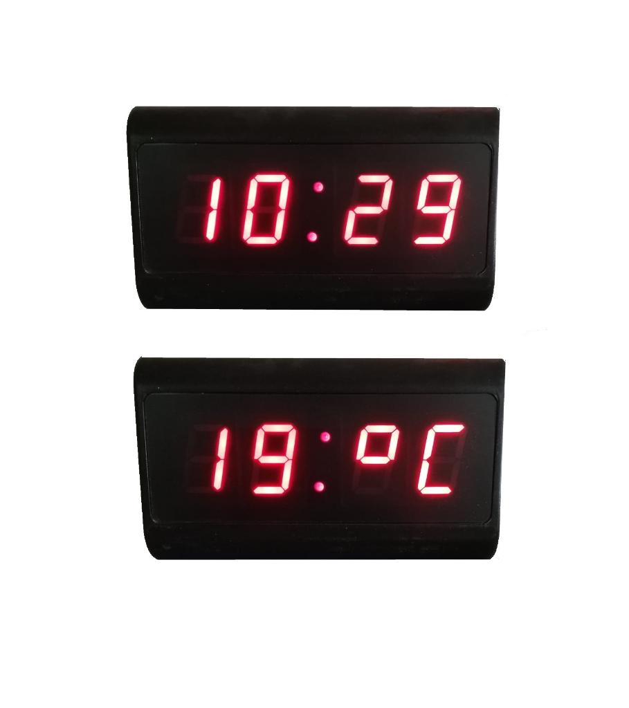 Digital Wall Clock and Degree (Thermometer) (Case Dimension: 9x15 cm)