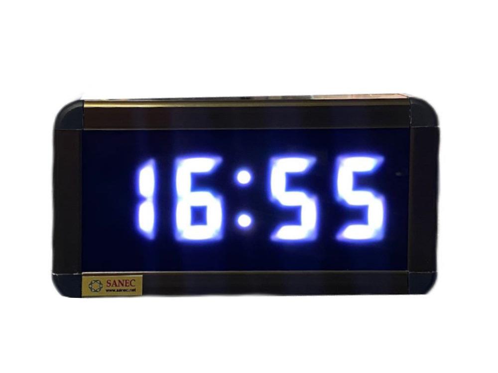 Digital LED Wall and Table Clock Temperature and Humidity - White (Case Dimensions: 7x17 cm)