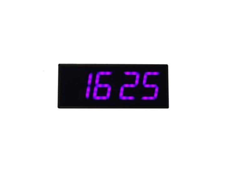 Reloj de pared y escritorio LED digital, temperatura y humedad: rosa (dimensiones de la caja: 15x37 cm)