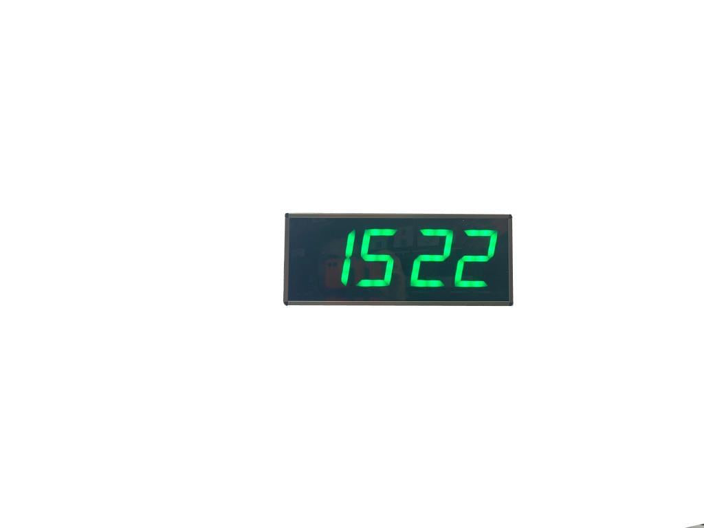 Digital LED Wall and Table Clock Temperature and Humidity - Green (Case Dimension: 12x30 cm)